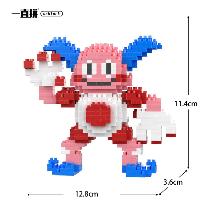 Pokemon Building Blocks Small Cartoon Mini Block Pikachu Charizard Eevee Mewtwo Anime Assemble Action Model Dolls Boys Toys