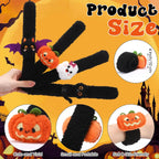 12-48Pcs Halloween Stuffed Slap Bracelets Ghost Plush Trick or Treat Gift Bag Fillers Halloween Party Favors Classroom Prizes