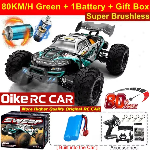 Oike 4WD RC Auto 40KM/H 50KM/H 80KM/H High Speed Drift Racing Climbing Remote Control Car Truck 4X4 All Terrain Off Road Buggy