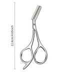 Stainless Steel Eyebrow Scissors with Comb Precision Shaping & Grooming Facial Hair Grooming Tool Perfect Face Care Tool Gifts