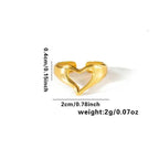 High End Waterproof Hollow Stainless Steel Finger Ring Trendy for Women Personalize Jewelry Wholesale