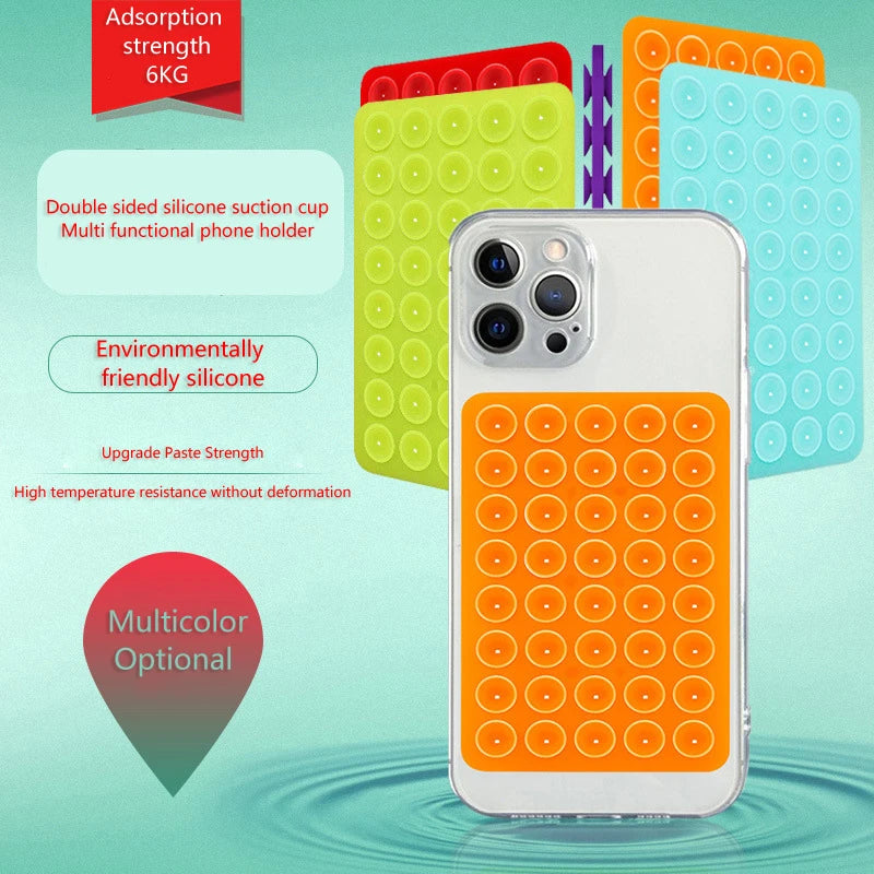 Silicone Mobile Phone Fixing Suction Cup Double Sided Fixed Pad Car Mounted Bracket Phone Case Universal Anti Slip Suction Cup