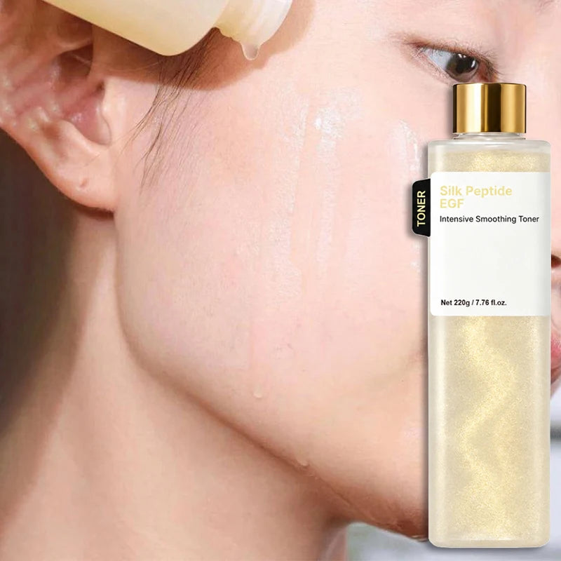 EGF Silk Peptide Toner 220g Hydrate Facial Essence Water Revitalize Improve Rough Skin Revitalize Refreshing Non-sticky Texture