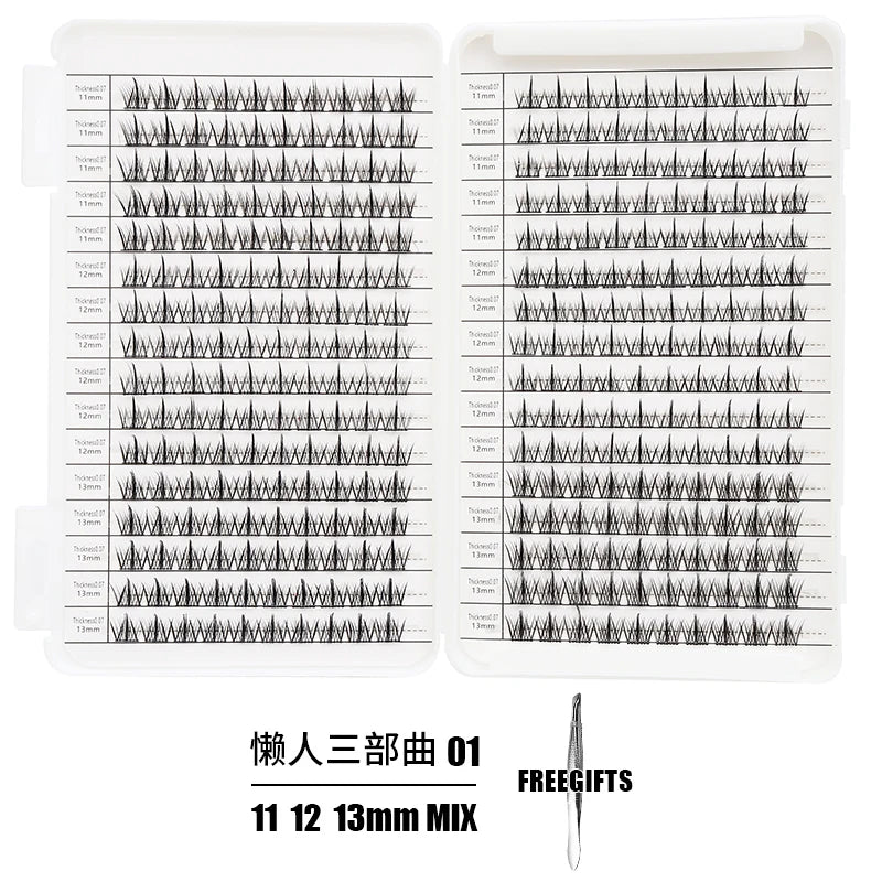 Individual Lashes Eyelash Book Clusters Extensions False Eyelash DIY at Home Cluster Eyelash Extensions Makeup Kit Lashes
