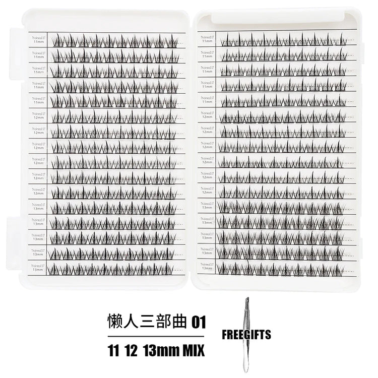Individual Lashes Eyelash Book Clusters Extensions False Eyelash DIY at Home Cluster Eyelash Extensions Makeup Kit Lashes