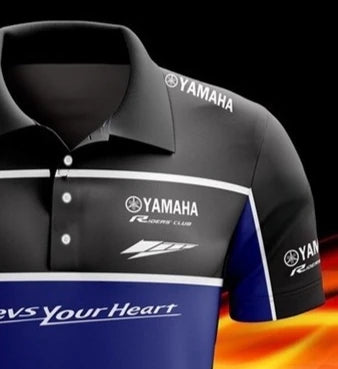 YAMAHA Racing Team Summer New Polo Shirt Exclusive Racing Edition MXGP Off Road Cycling Short Sleeved Track Uniform Work Clothes