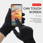 Windproof Warm Touch Screen Anti-slip Cycling Gloves Men Autumn Winter Splashproof Motorcycle Outdoor Sports Black Gloves