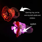 Halloween Luminous Rings Women Men Creative Cute Random Color Ring Pumpkin Ghost Spider Flash Finger Rings Fashion Accessories