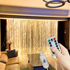 8 Modes LED Curtain Fairy Light USB Plug Wedding Garland Valentine's Day Ramadan EID Mubarak Decoration for Home Curtain Lights