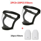 Protection Mask Splashproof Transparent Facial Protector Face FaceMask Protective Outdoor Safety Mask Head Cover Work Protection