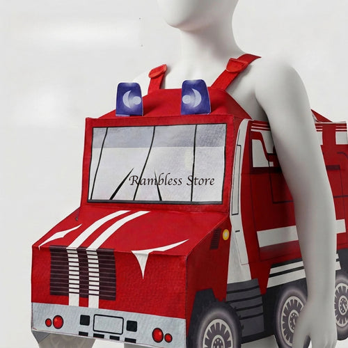 Children Happy Day Festival Cars Cosplay Jumpsuit Police Car Fire Truck Ambulance Cosplay Costumes for Kids Performance Wear