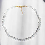 Transparent Crystal Irregular Beaded Choker Necklace for Women Korean Collarbone Clavicle Chain on the Neck Collar Jewelry