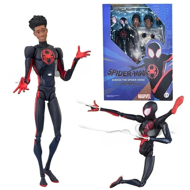 Shf Anime CT Spider-man Figuarts Miles Morales Figuras De Acción Gwen Spider Mujer Estatuilla Spiderman Figura PVC Modelo Muñeca