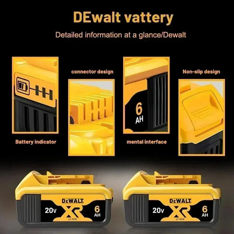 100%Original Dewalt Battery 20V 6Ah 9Ah Tool Battery DCB206 DCB205 DCB200 DCF887 DCG405 DCD791 DCF922 DCF850 DCD805 tool battery