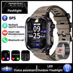 2026 New Rugged Military GPS Smart Watch Men Bluetooth Call Health Monitoring Sports 5ATM Waterproof Smartwatches Man Pk HT30