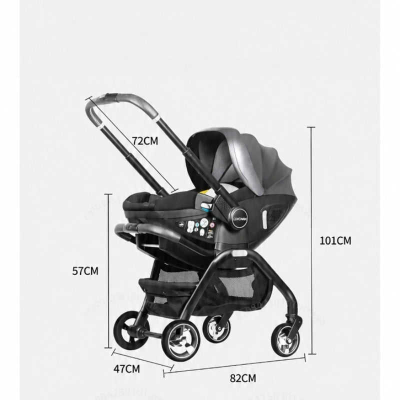 2026 New Portable Baby Stroller Multifunctional Detachable Seat, Can Be Used in Car and Stroller Foldable Luxury Baby Stroller