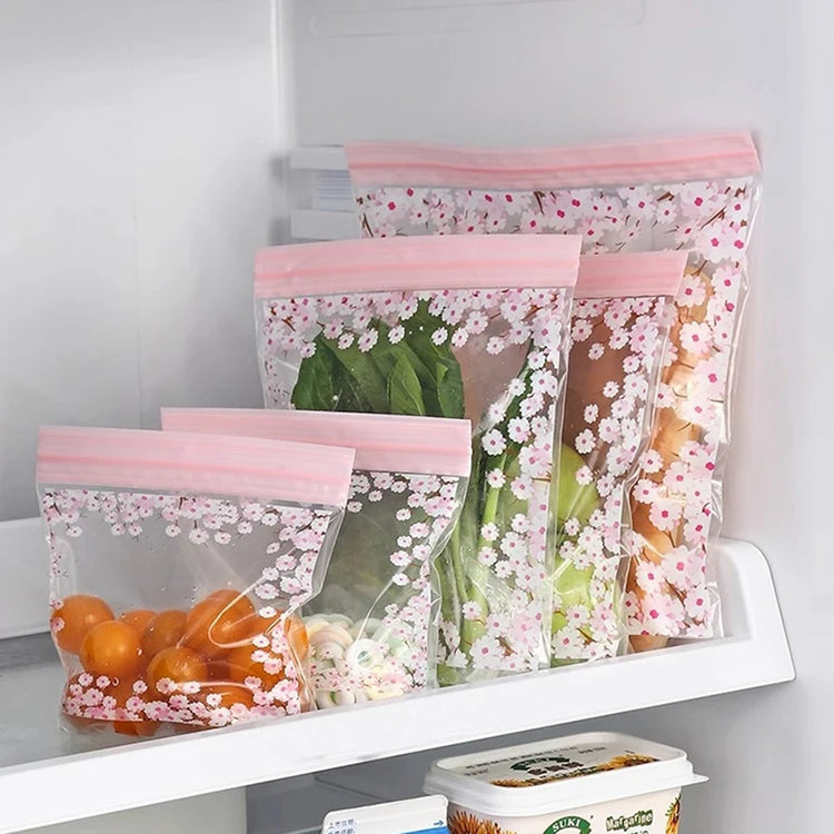 15/25/30 Pcs Reusable Storage Bags Refrigerators Sealed Cling Bag Freezer Bags,  Leakproof Plastic for Sandwich Snack Lunch Food