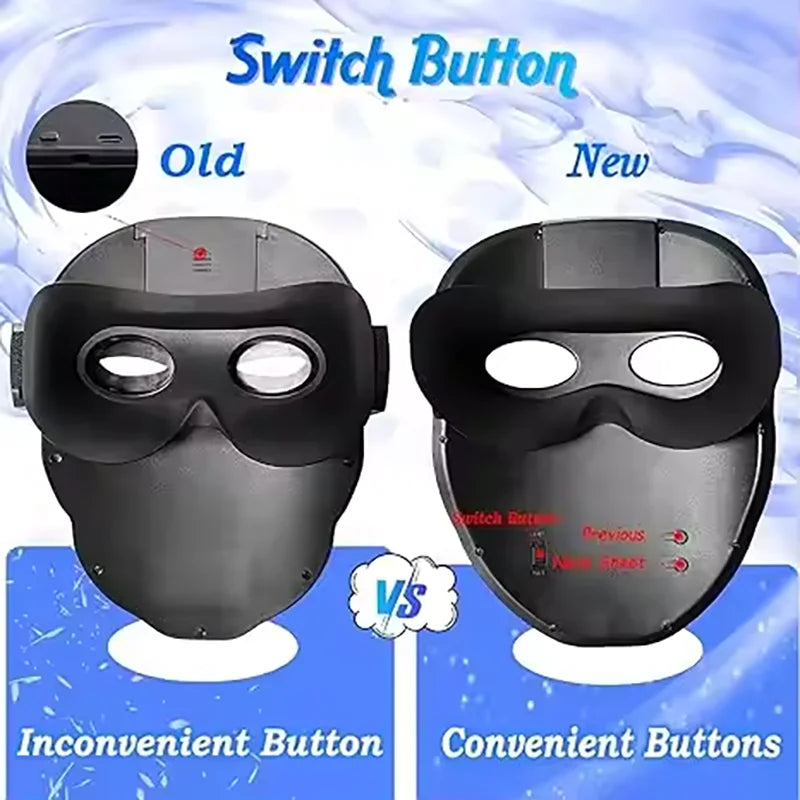 Led Mask with App Control Programmable, Lighted Mask Gesture Control Face Transforming , Light up Halloween Mask For Adults