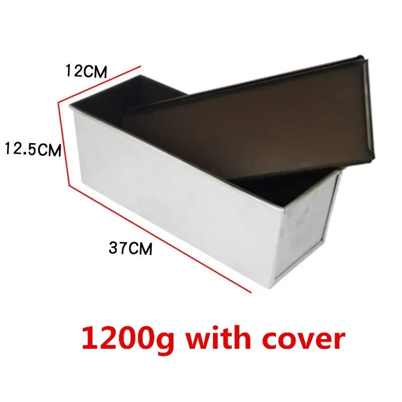 Square toast Bread Baking Tray Cake box Mold with Lid Aluminum Alloy Non-stick Pan Mini Baking Tray Baking Box Diy Cake Bakeware