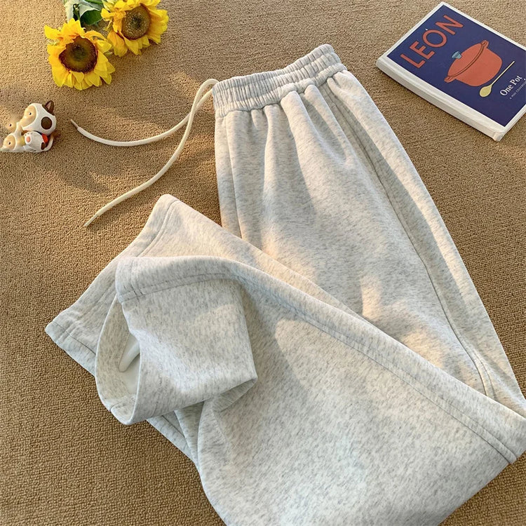 Heavy Duty Sweatpants for Men's Spring and Autumn 2025 New Trend Loose Straight Drawstring Casual Sports Pants