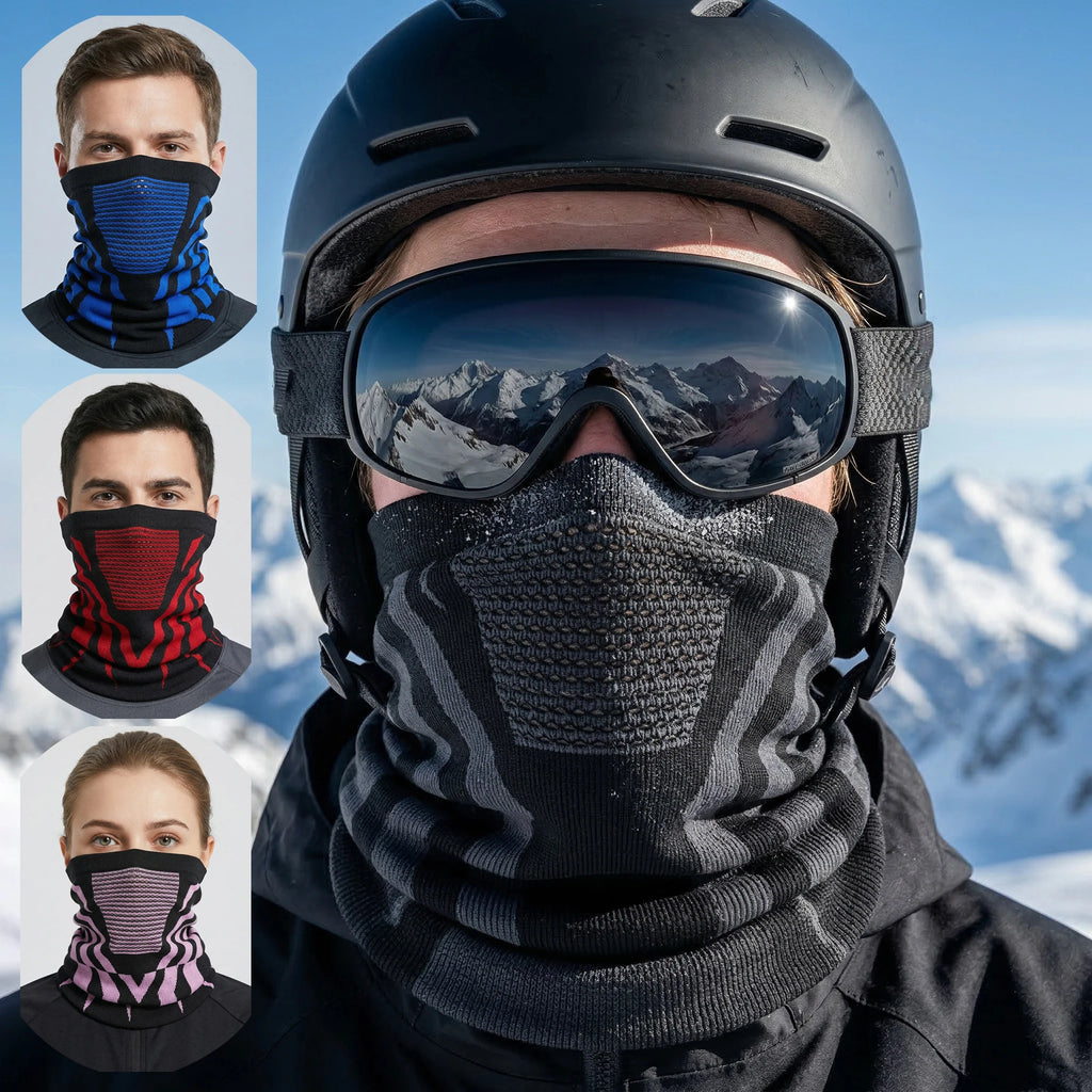 Winter Men Women Warm Skiing Mask Scarf Elastic Breathable Half Face Mask For Cycling Outdoor Sports Running Hiking Fishing