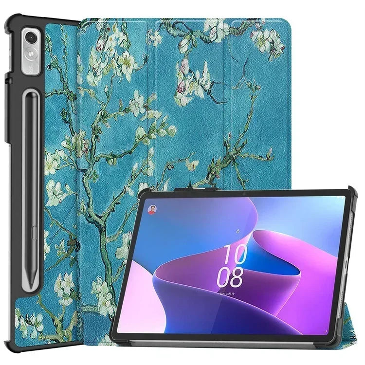 For Lenovo tab P12 12.7 2023 Case Magnetic Tri-Folding PU Leather Stand Tablet Cover for Xiaoxin Pad Pro 12.7 12 7 inch TB371FC