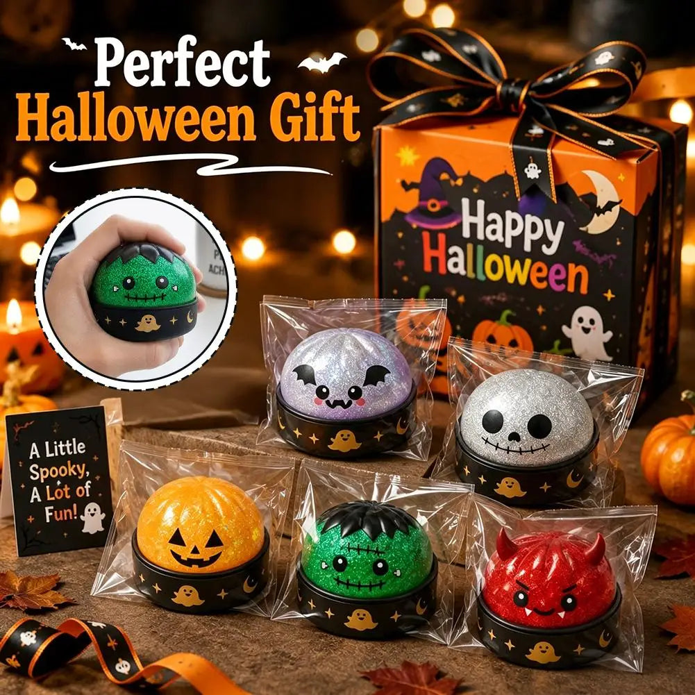 Halloween Dumpling Squeeze Squishy Toy Cute Slow Rising Squeezing Release Toy Grip Stress Relief Gift Soft Kawaii Fidget Toy
