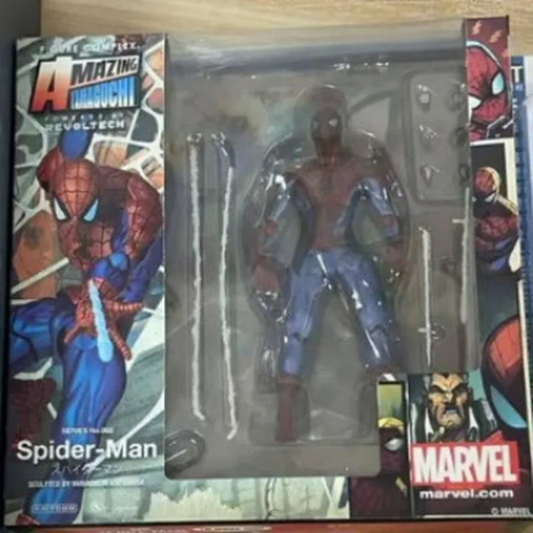 Spiderman Yamaguchi Style No.002 Reissue Articulated Movable Action Figure Boxed Collectible Model Desktop Display Ornament Gift