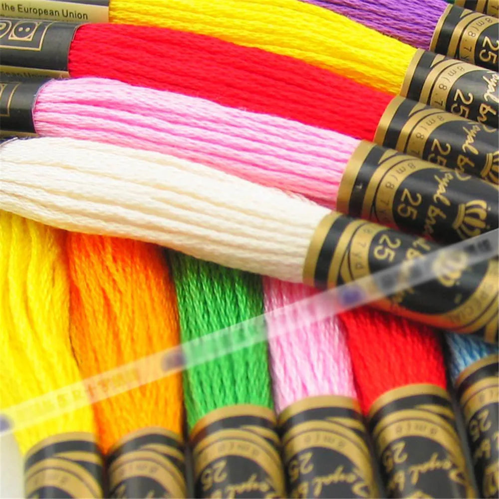 100% Cotton High Quality Cross Stitch Floss Embroidery Thread  Cross Stitch Embroidery Hand Knitting Sewing Weaving 8m 447 Color