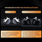 KZ Castor in Ear HiFi Earphone 2DD Dynamic High-end Tunable Earphones Monitor Headphone Cancelling Earbuds Bass Headsets PR2 ZAR