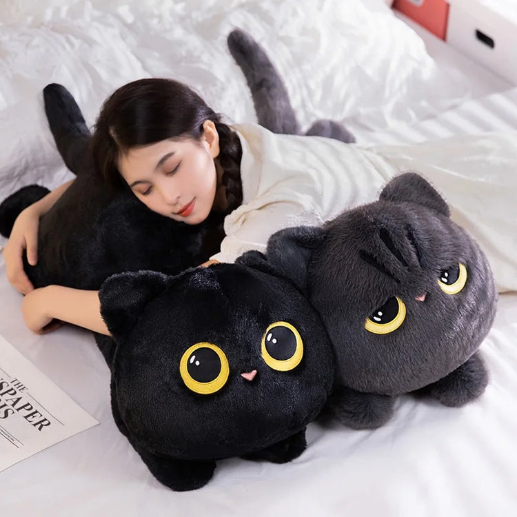 New cute plush toy for cats - adorable cat-shaped pillow, bed hugger, sleeping blanket doll, birthday gift for girls