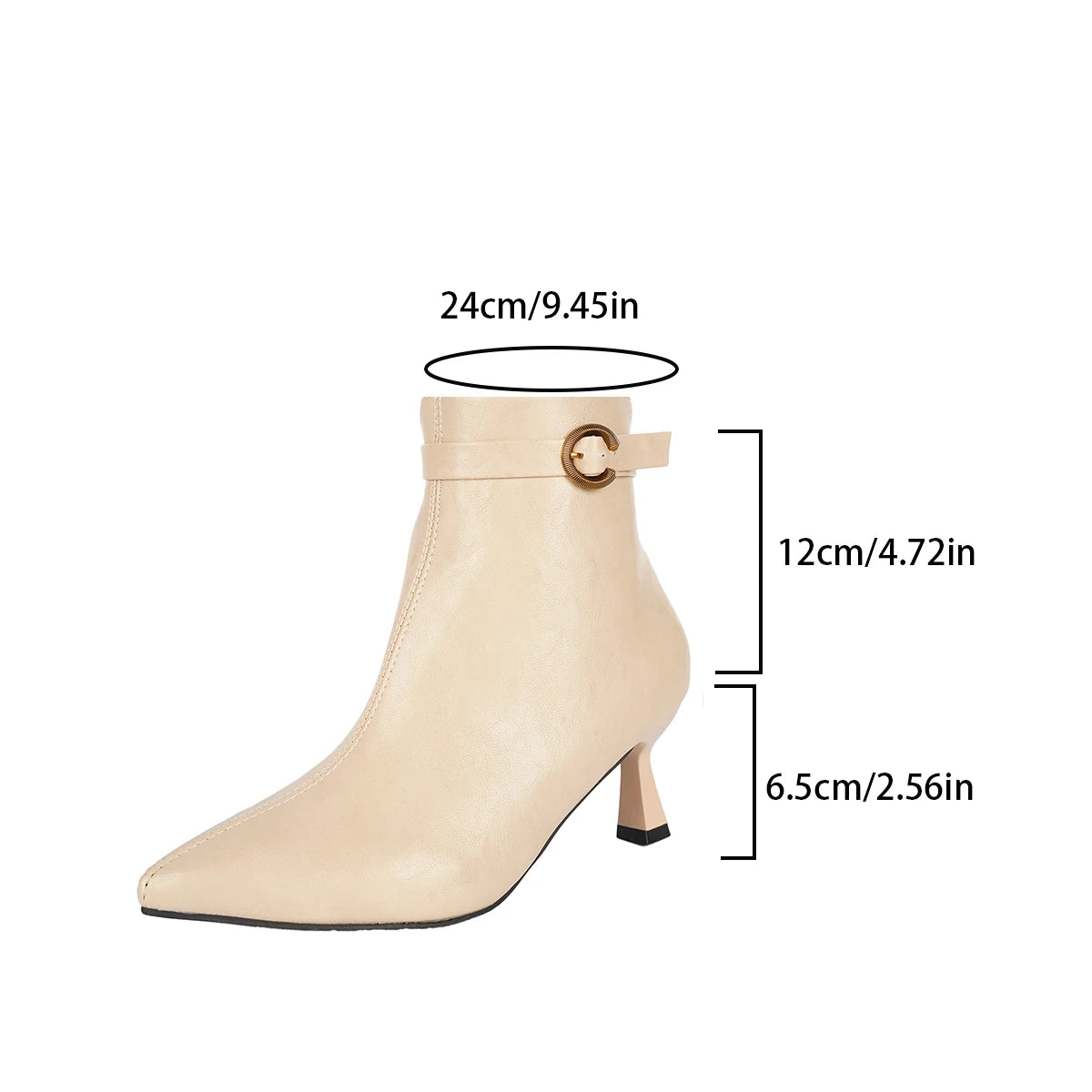 Spring Autumn Women's Plus Size Solid Color High Quality Stiletto Boots 2026 New Pointy Elegant Side Zipper Design Fashion Boots