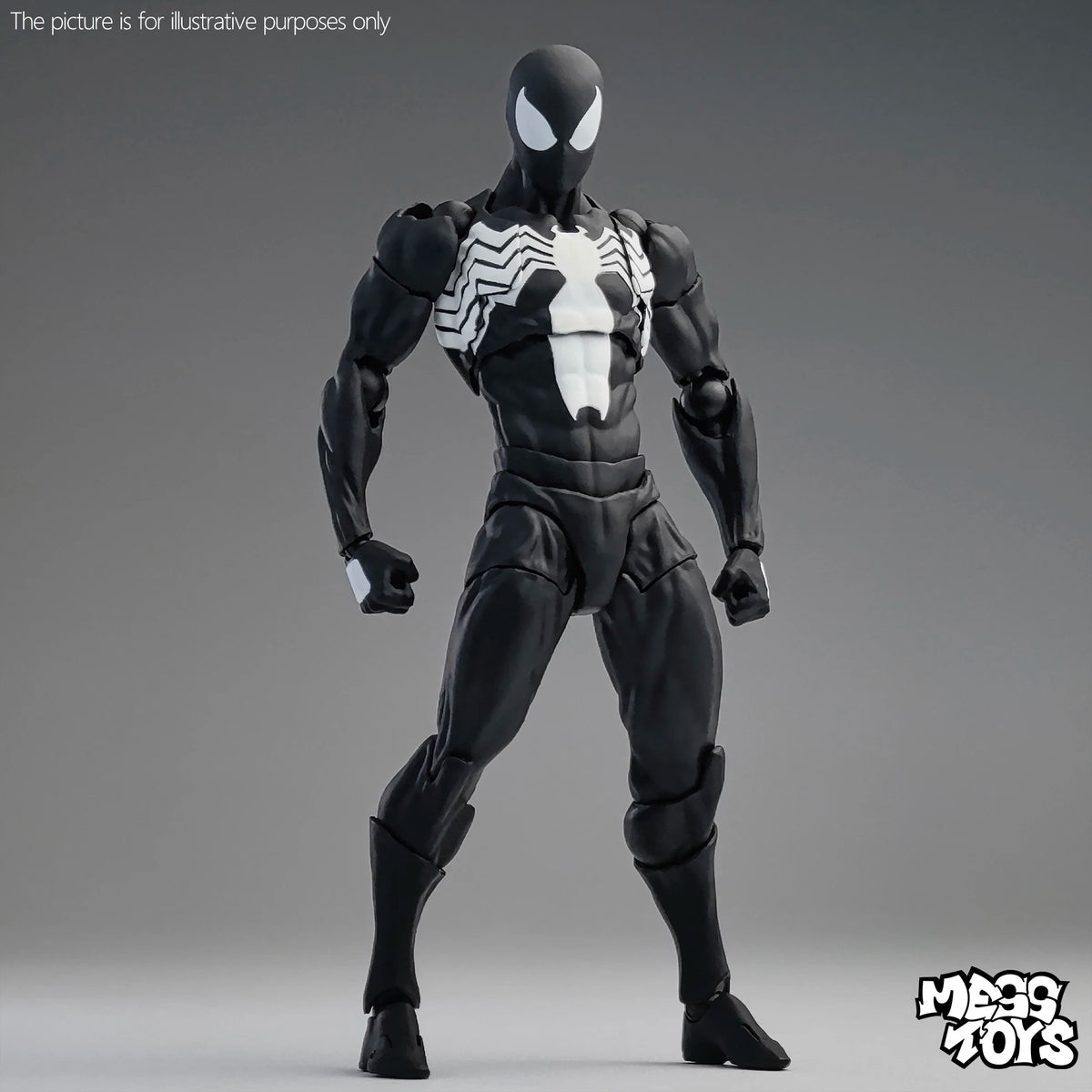 Genuine Mess Toys Venom Anime Action Figure Black Spider Man Lethal Neighbor Collectible Toys Birthday Gift For Adult Collection