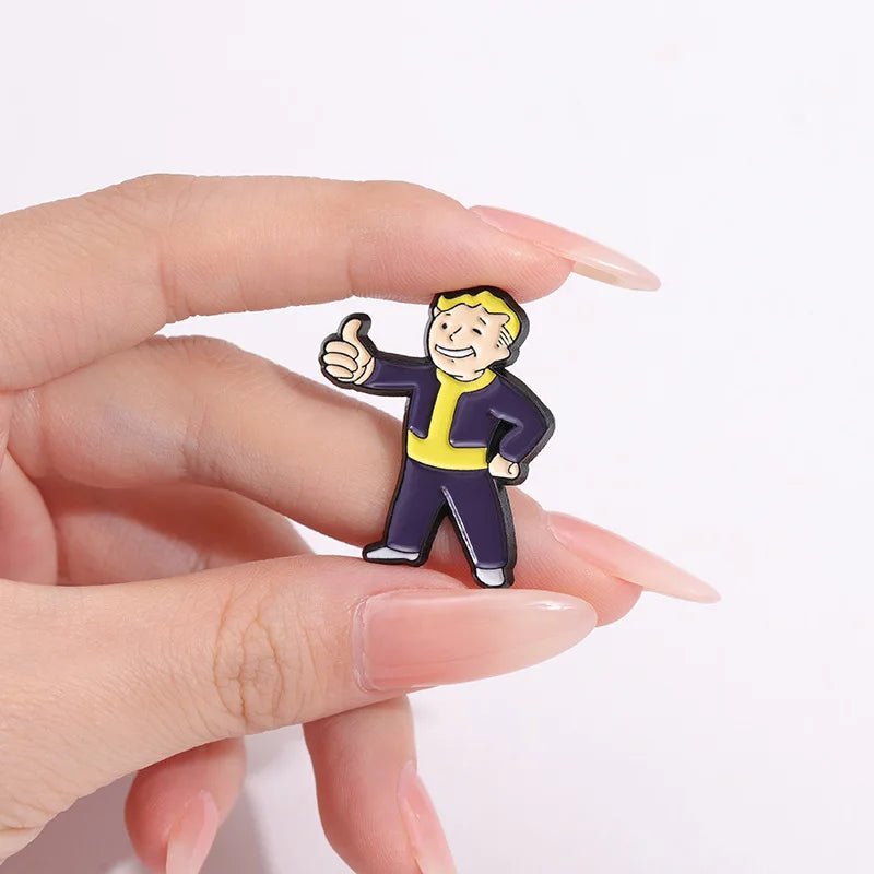 Personalized Creative Alloy Enamel Pin Fun Game Metal Badge Comedy Character Brooch Bag Decoration Lapel Accessories Medal Gift