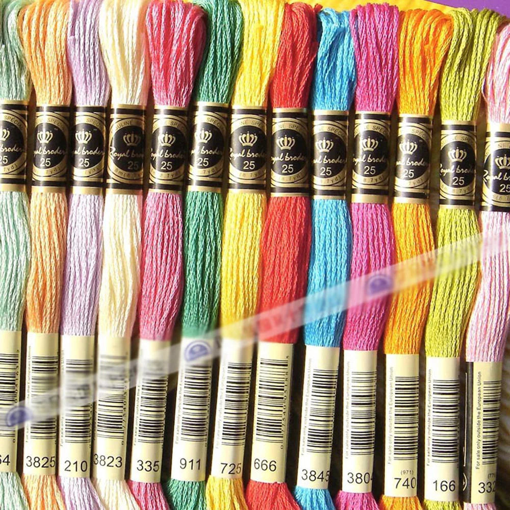 100% Cotton High Quality Cross Stitch Floss Embroidery Thread  Cross Stitch Embroidery Hand Knitting Sewing Weaving 8m 447 Color