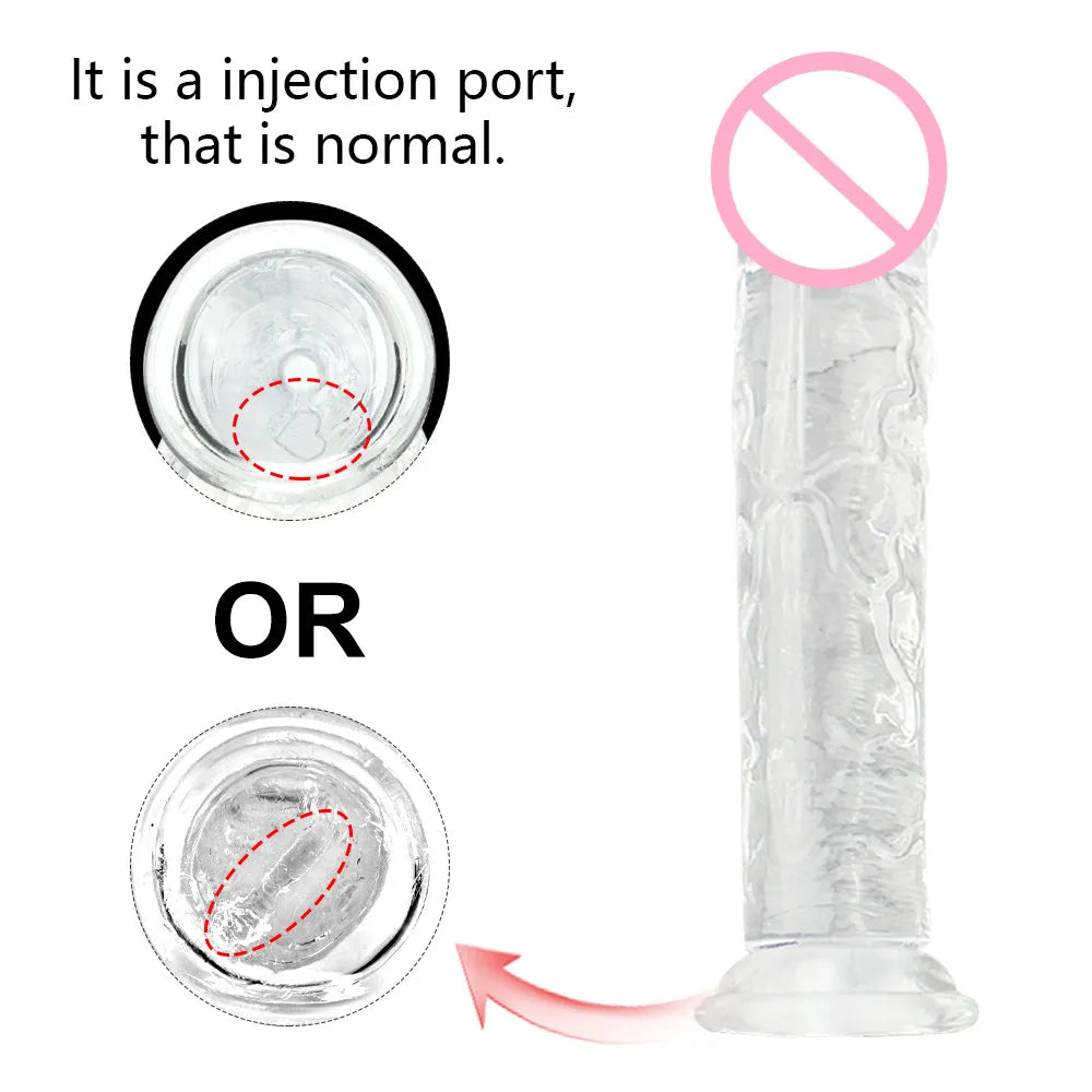 Realistic Dildo Translucent Soft Jelly Huge Dildos Sex Toys for Woman Men Fake Dick Big Penis Anal Butt Plug Erotic Sex Shop