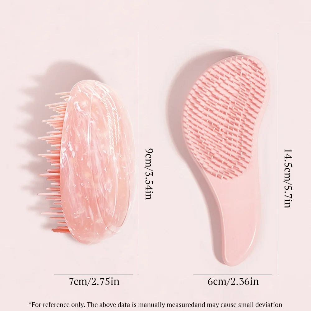 Mini Marble Shaped Egg Comb and Air Cushion Comb Sets Brush Scalp Massage Combs Wet & Dry Puffy & Smooth Detangling Hair Tools