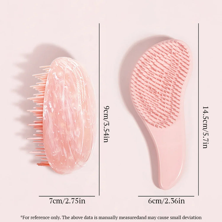 Mini Marble Shaped Egg Comb and Air Cushion Comb Sets Brush Scalp Massage Combs Wet & Dry Puffy & Smooth Detangling Hair Tools