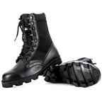 Lace Up Waterproof Outdoor Shoes Breathable Canvas Camouflage Tactical Combat Desert Ankle Boots Men Boots