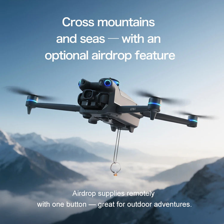 Original GT60 Foldable GPS Drone 8K HD 4K With Screen Brushless Airdrop Obstacle Avoidance 5G FPV Dual Camera Quadcopter