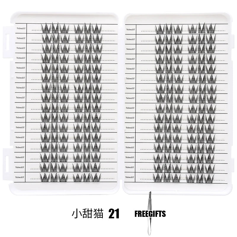 Individual Lashes Eyelash Book Clusters Extensions False Eyelash DIY at Home Cluster Eyelash Extensions Makeup Kit Lashes