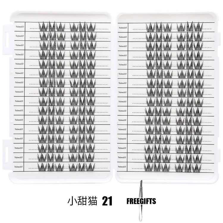 Individual Lashes Eyelash Book Clusters Extensions False Eyelash DIY at Home Cluster Eyelash Extensions Makeup Kit Lashes
