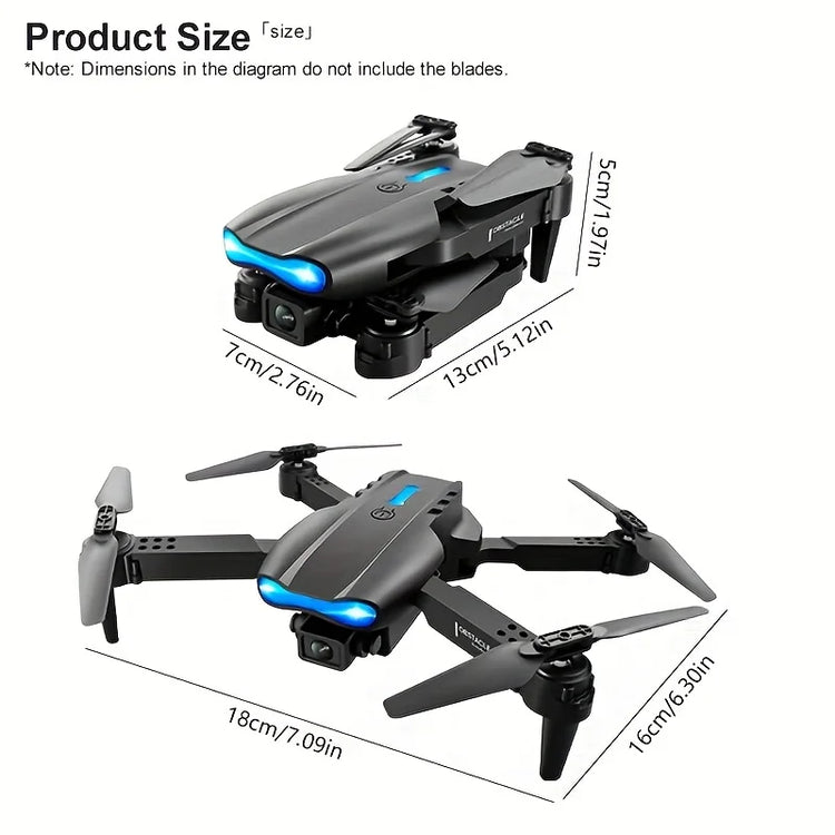 2026 Upgraded E99 PRO MAX Foldable Drone with Dual Camera 4K HD, Screen Remote Control, 2 Batteries 40Min Flight Time, One Key Return, LED Lights, Mini RC Quadcopter for Adults Beginners, Black Friday Christmas Gift