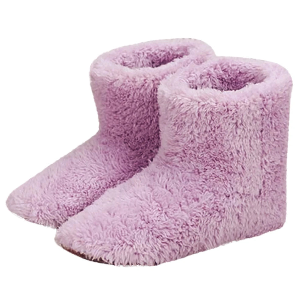 Women Men Electric Heating Shoes Washable USB Heated Shoes Couples Home Shoes for Winter