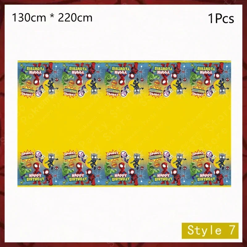 Spiderman Birthday Party Decorations Set Disposable Tableware Napkins Cup Plate Spidey and His Amazing Friends Birthday Supplies