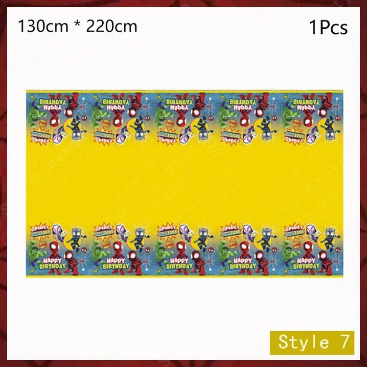 Spiderman Birthday Party Decorations Set Disposable Tableware Napkins Cup Plate Spidey and His Amazing Friends Birthday Supplies
