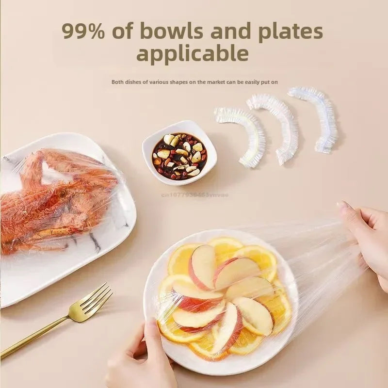 Reusable Disposable Food Cover Plastic Wrap Durable Elastic Food Lids for Bowls Elastic Plate Covers For Kitchen Food Saver Bag