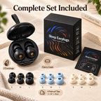 Reusable Silicone Ear Plugs, Soft Noise Reduction Earplugs for Sleeping Work Study Travel Noise Protection