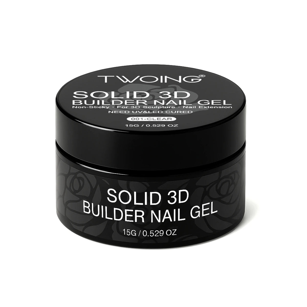 TWOING 15g Clear & White Non Stick Hand Extension Gel 3D Shaping Sculpting Carving Nail Art Solid Hard Gel for Fake Nail