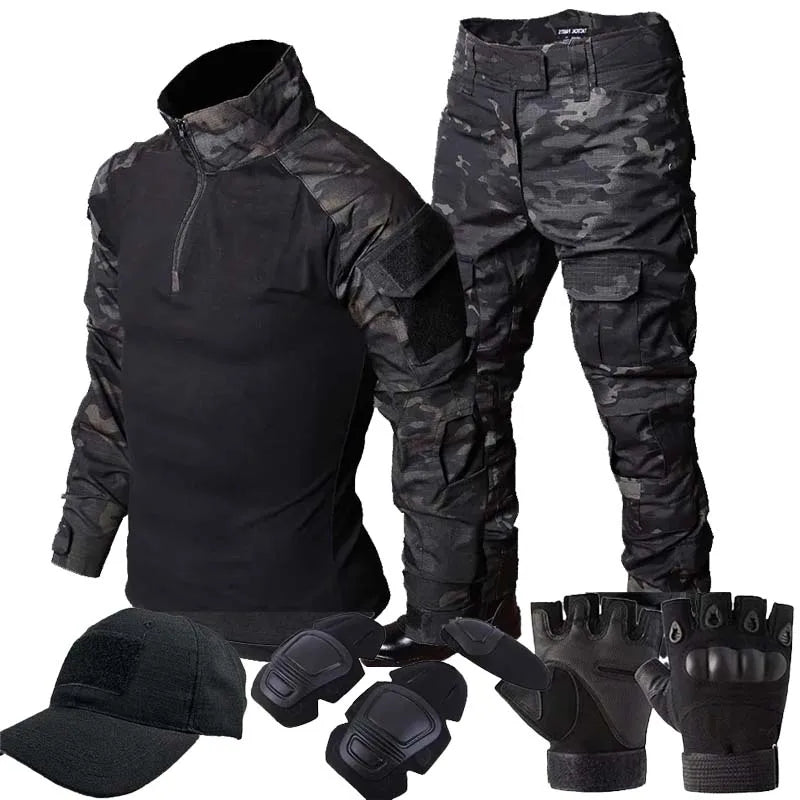 MCBK Tactical Uniform Combat Suits Milit Camouflage Suit Hunting Shirts Pants Fishing Trainning Airsoft Paintball Clothes Sets